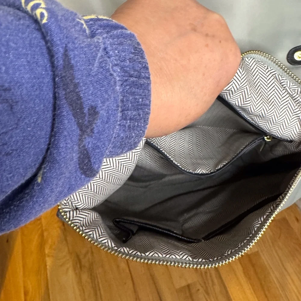 Steve Madden Gray and Black Backpack Minimalist Design. Excellent Condition.